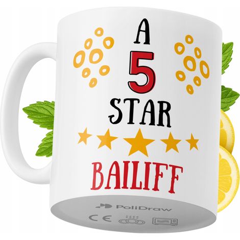 Taza para alguacil. Divertida taza de café/té con diseño gráfico y texto humorístico. Taza para cumpleaños, santos, días festivos. Taza premium para ocasiones especiales en casa, oficina, trabajo, caf (1/5)
