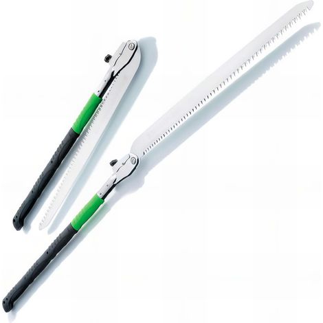 Scie à bois pliante 390mm – Lame flexible en acier inoxydable – Grande dent Mirai-Me pour coupe rapide – Poignée en aluminium et caoutchouc – Silky