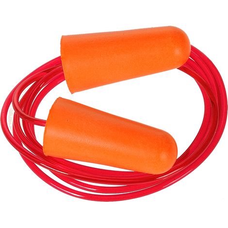 Bouchon anti-bruit en mousse PU avec cordon (200 paires) - Orange - PORTWEST