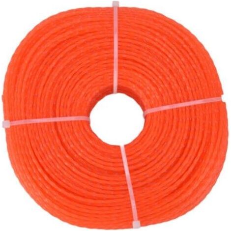 Pair - Fil de Coupe Tressé Lourd 2,4MM 120M Orange pour Débroussailleuse Compatible avec Husqvarna Ryobi Stihl Accessoires - (1/5)