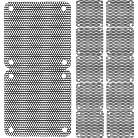 Lot de 20 Filtres à Poussière en Maille PVC pour Ventilateur de Refroidissement PC 4cm, Protège Composants et Prolonge la Durée de Vie, pour L'été Vacances la Maison (1/5)