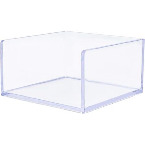 Porta post-it in plastica trasparente per casa e ufficio, 8,5 x 8,3 x 4,5 cm (1/5)