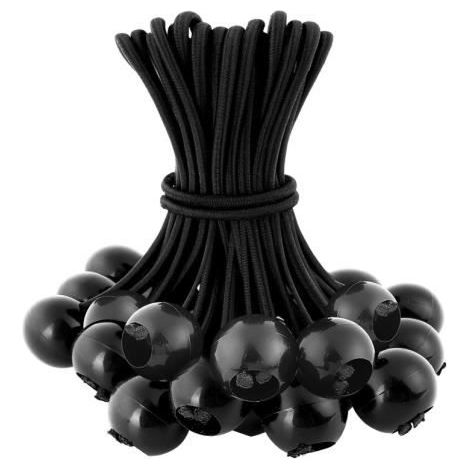 Tendeur Élastique - Non spécifié - 15 cm - 25 Pièces - Couleur Noir - Boules Incluses (1/4)
