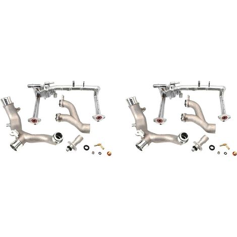 Kits de durites de refroidissement métalliques en deux parties compatibles avec Jaguar XF, XJ, XE 3.0L V6 : LR075991, LR092992, LR028136, LR049990