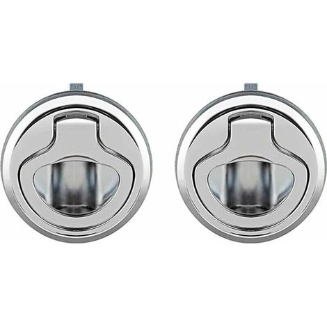 Matériel de pont 2 Pcs Loquet de Trappe Affleurant en Alliage de Zinc, Porte Affleurante Tirer la Trappe Slam Loquet Verrouillage pour Bateau Camping Car, Argent (1/5)