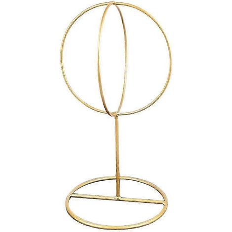 Ball Hutständer, Hutablage, Perückenhalter, Aufbewahrungsständer, Metall-Gold (1/5)