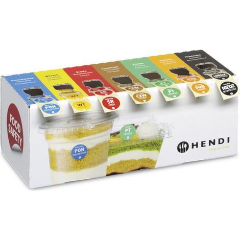 Set di etichette monouso per la sicurezza alimentare per tutti i giorni della settimana con dispenser - Hendi 850299