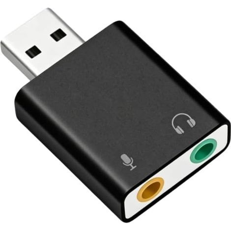 schede audio USB esterne, adattatore audio da USB a jack da 3,5 mm, convertitore stereo con microfono, compatibile con PS4, PS5, PC, Mac, laptop, Plug & Play