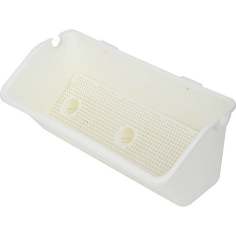 Pot de fleurs suspendu mural en plastique, grand format, pour la décoration de jardin (blanc ivoire)