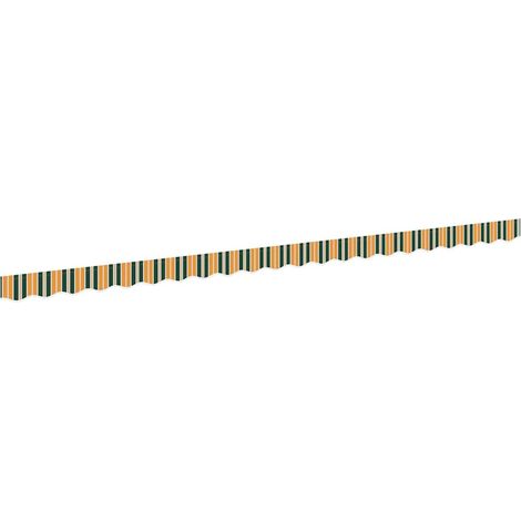 vidaXL Remplacement de lambrequin Vert et jaune 480 x 20 cm Polyester