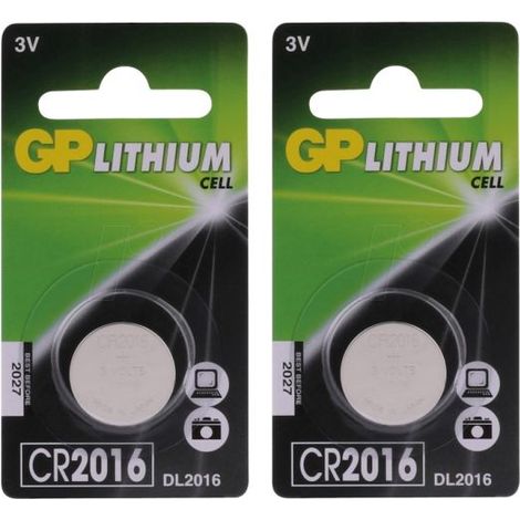 GP Batteries 2 Pz Batteria litio 3V 90mAh a bottone - CR2016