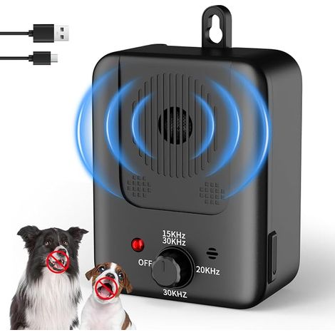 Antibellgerät für Hunde, 3 Modi, Antibellfunktion, 40 m Reichweite, einstellbare Frequenz, wasserdicht (IPX4), geeignet für große, mittlere und kleine Hunde (1/5)