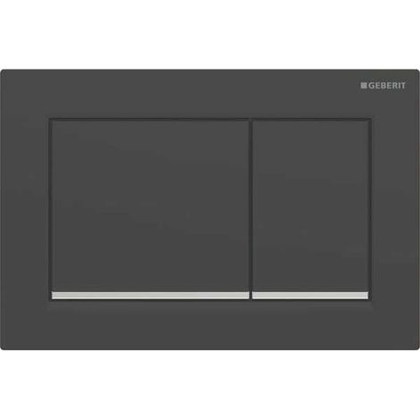 Geberit Omega20 - Placca di comando, nero opaco/cromo lucido 115.080.14.1