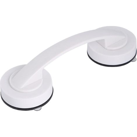 Barre d'appui à ventouse, plastique, blanc, sans perçage (1/5)