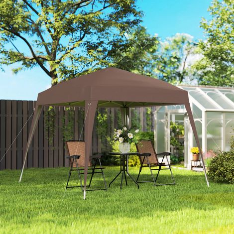 Tente pliante 3x3 m jardin étable hauteur réglable sac transport étanche anti uv café