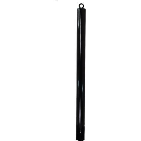 Potelet fixe à sceller 900SP-76-B NOIR avec barre d'ancrage et oeillet (1/4)