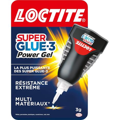 Super Glue-3 Power Gel Control (flacon de 3 g) - Colle instantanée surpuissante avec débit contrôlé, universelle pour la plupart des matériaux (1/5)