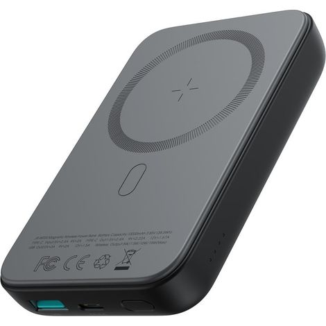 Mini powerbank inalambrico magnetico 10000mah usb c usb a - negro