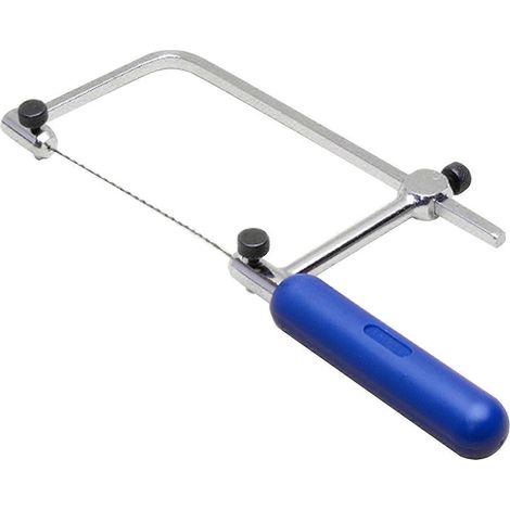 Scie à main miniature robuste pour le travail du bois, avec cadre en acier et boulons en U réglables pour la fabrication de bijoux et autres travaux manuels. (1/5)
