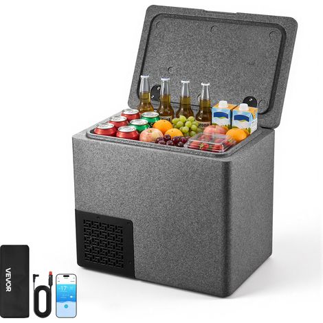 VEVOR Kompressor Kühlbox 20 L, Auto Kühlschrank aus Ultraleichtem EPP, Elektrische Gefrierbox mit App-Steuerung, 12 V/24 V DC, -10 °C bis 10 °C, für LKW, Van, RV, SUV, Boot, Reisen & Camping (1/5)