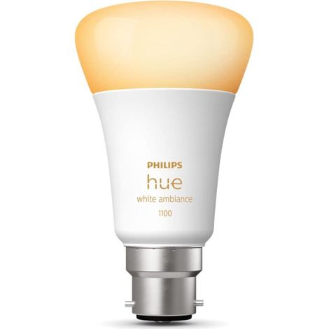 Philips Hue White Ambiance Lampadina LED Smart, Attacco a Baionetta B22, Luce Bianca da Calda a Fredda, Dimmerabile, 15.5W (1/4)