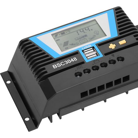 Régulateur Solaire 30A BSC3048 pour Batteries 12V/24V/36V/48V - Contrôle de Charge Universel
