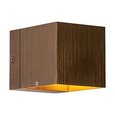 LED Dimmable Applique murale variateur inclus - 1 lumière - L 8 cm - Bronze - Moderne - éclairage intérieur - Salon I Chambre I Cuisine I Salle à manger (1/5)