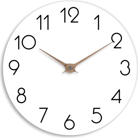 Horloge murale blanche de 25 cm (10 pouces) (1/5)