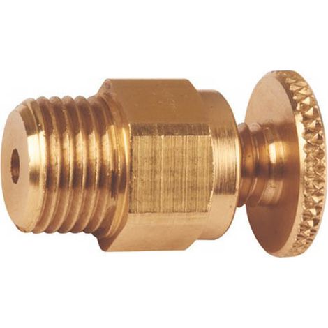 Thermador – Purgeur radiateur à volant nickelé 5-10 – Corps laiton nickelé – Filetage plomberie 1/8" – Purgeur d'air manuel pour radiateurs (1/2)