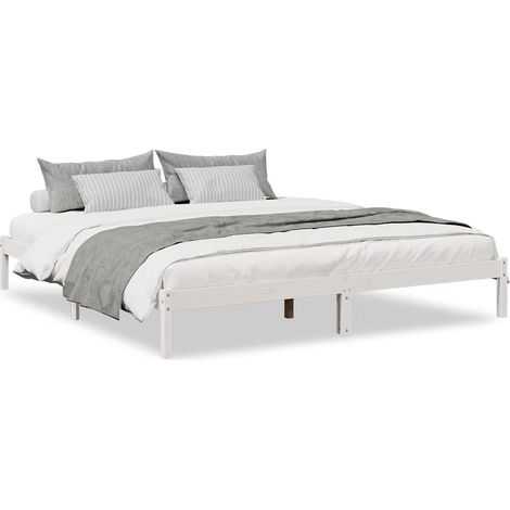 Maison Exclusive - Cadre de lit extra long sans matelas 200x220 cm bois massif pin (1/5)