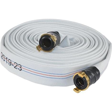 GEKA TUYAU DE CHANTIER AVEC RACCORD RAPIDE (TAILLE DU TUYAU 1 1/4'', DIAMÈTRE INTÉRIEUR 32 MM, LONGUEUR 15 M, COULEUR BLANCHE, RA