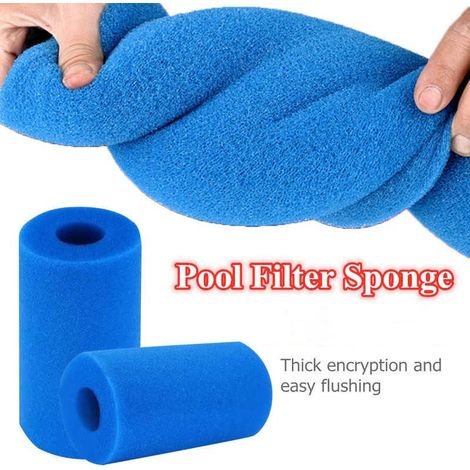 Éponge filtrante pour piscine en 2 pièces : Réutilisable — Compatible avec les systèmes de filtration de piscine Intex de type B (1/5)