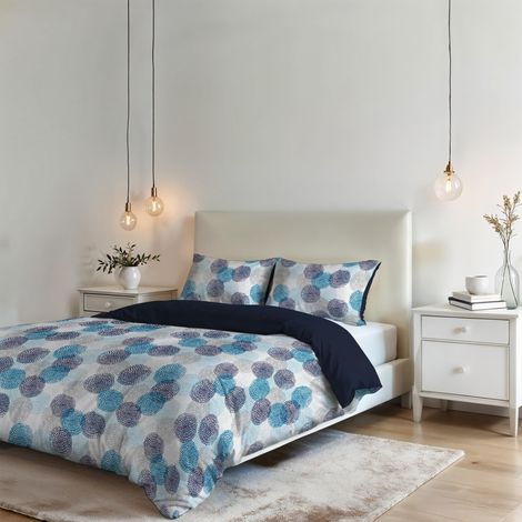 Housse de Couette, Microfibre, Soffioni Blu, 2 Places (1/5)