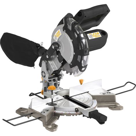 Fartools – Scie à onglet fixe 1400W Ø210mm – Lame 24 dents TCT – Base aluminium – Capacité de coupe 90°=120x60mm – Vitesse 5000tr/min