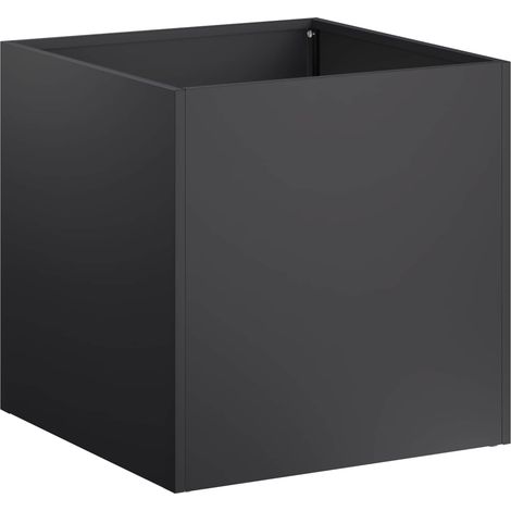 Macetero de Jardín Negro 35 x 35 x 35 cm Acero laminado en frío vidaXL