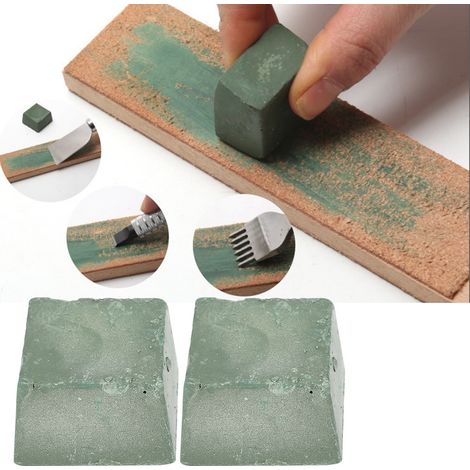 Lot de 2 pâtes à polir pour couteaux (30 g chacune), pâte abrasive pour l'affûtage des couteaux et outils de bricolage en cuir.