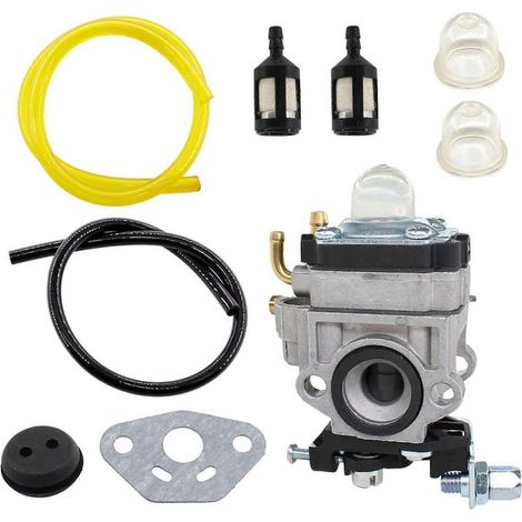 Carburatore H619-6A 52 cm3 10 mm 11 mm per la ventola e trimmer, compatibile con i motori 1E32F, 1E34F, e 1E36F. Include una guarnizione tubo di ingresso, una pera, un avvio e un pass (1/5)