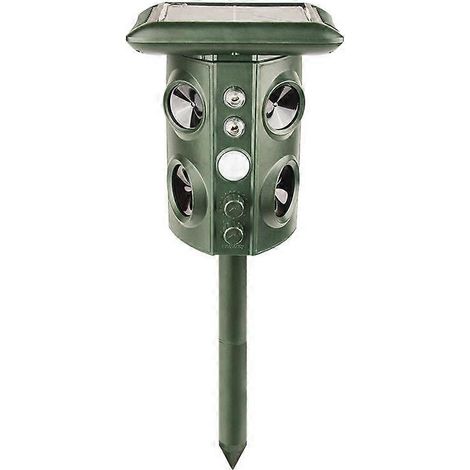 Répulsif solaire extérieur pour rats, répulsif ultrasonique pour oiseaux, répulsif pour chiens, répulsif pour serpents (1/5)