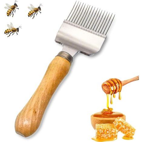 Honey Extractor Fork, Stainless Steel Beekeeping Fork with Handle, Honeycomb Scraper for Honey Extraction, Perfect Hive Tool for Beekeepers (1/5)