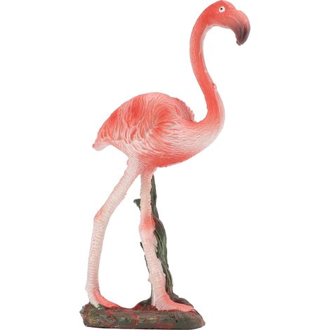 Flamingo Statue Resin Materials Vivid Real Pink Flamingo Ornament for Shelf Desk Decoration (1/5)
