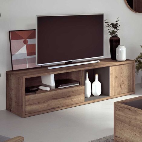 Meuble tv Frame 177cm - chêne foncé (1/4)