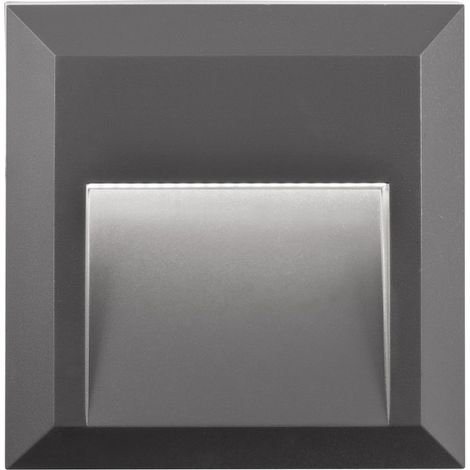Merano Ferryland Applique Murale Extérieure Encastrée Gris Foncé ABS LED 2W 268Lm 3000K IP54 AC Driver Inclus