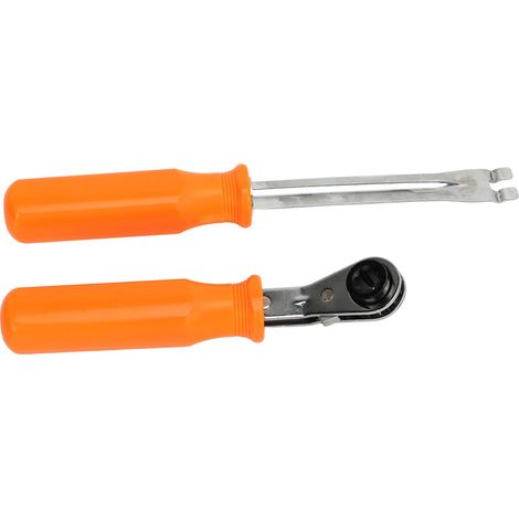 Jeu de 2 clés à rochet carrées pour ajusteur de frein automatique, outil de déverrouillage à fourche pour camions et remorques (1/5)