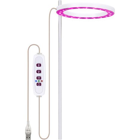 Lot de 2 lampes de croissance végétale USB, lumière rose angélique, 5 températures de couleur réglables + minuterie (1/5)