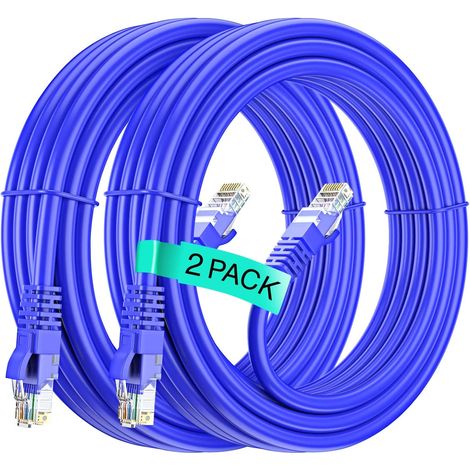 Lot de 2 câbles réseau Cat5e de 10 m - Câble Internet