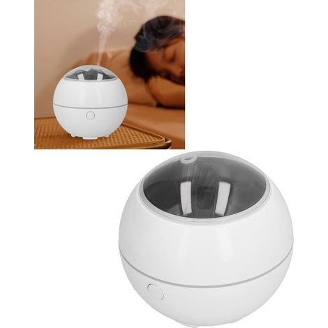 Ultraschall-Tisch-Aroma-Diffusor, Mini-USB-Diffusor, farbenfroher ätherischer Öl-Diffusor für Zuhause, weiß, USB-betrieben. (1/5)