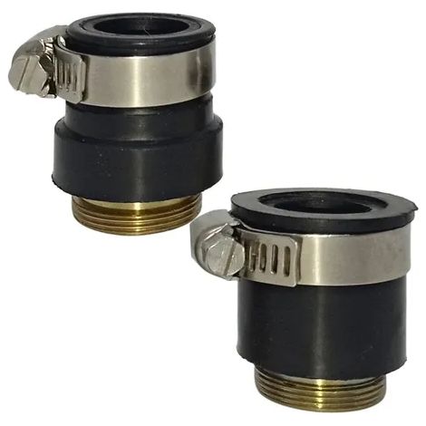 Adattatore universale per rubinetto senza filettatura da 24 mm (adattatore universale per rubinetto), adattatore di collegamento universale in rame puro (1/5)