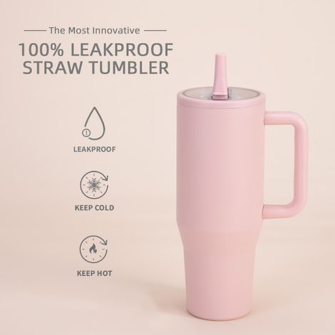Tasse Isotherme Couvercle Pliable Bec Verseur Voiture 2025 Nouveau Modèle 40oz Double Paroi Antifuite Portable (1/5)