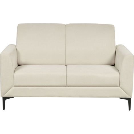 Divano 2 posti in tessuto beige Fenes