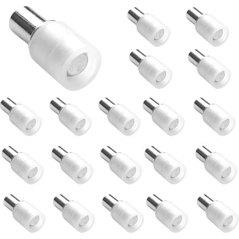 Taquets d’Étagère à Tige Ø5 mm, Supports de Fixation pour Étagères en Verre ou Bois, Bibliothèques et Vitrines - EVOTRADE (1/5)